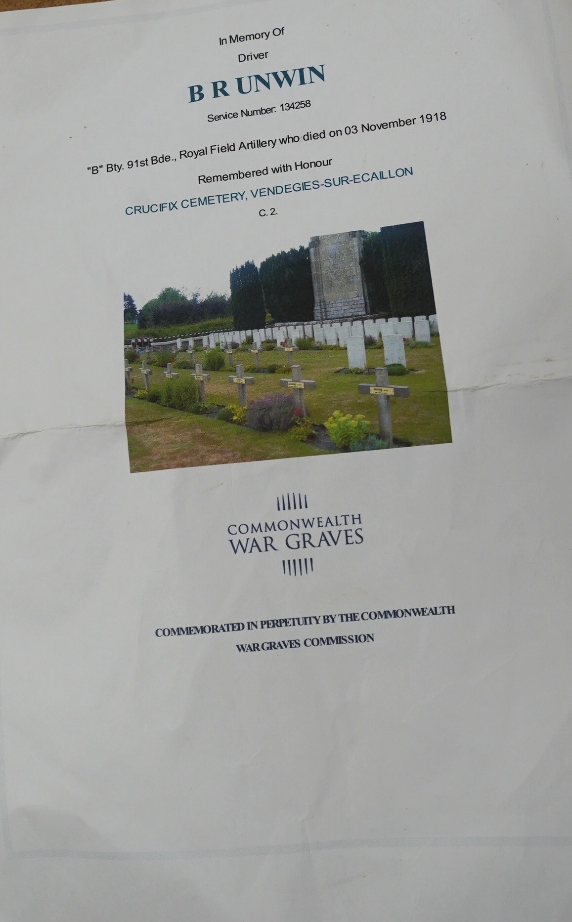 Five First World War Next of Kin Memorial plaques. Condition - fair to good